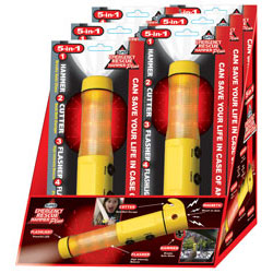 GMG 5-In-1 Emergency Rescue Hammer Plus 6-Piece Display